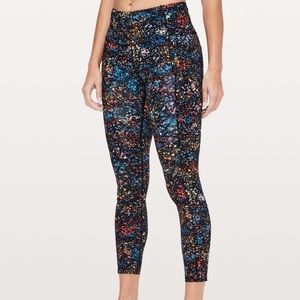 Lululemon flowerescent multi fast &free 7/8 tight